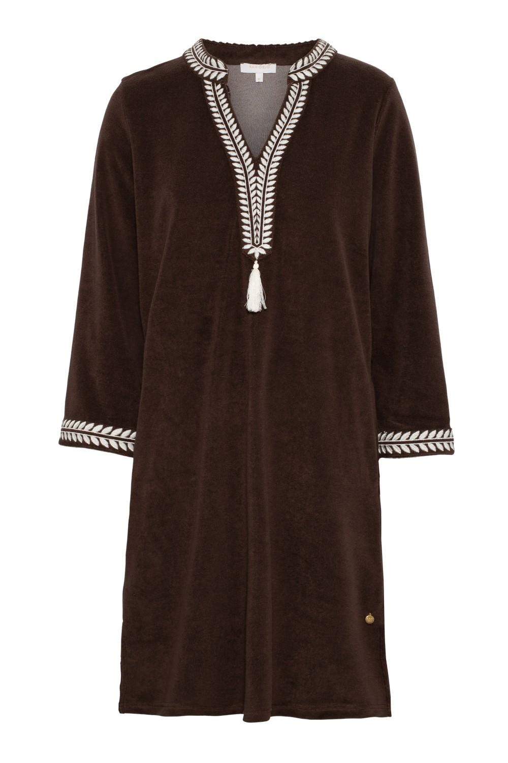 RAH Oslo Kaftan Short Dress Brown