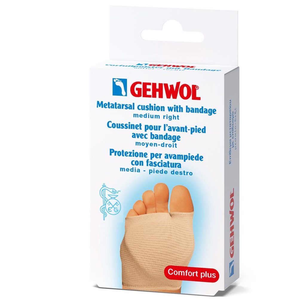 Gehwol METATARSAL CUSHION m/BANDAGE,HØYRE,MEDIUM. 1 stk