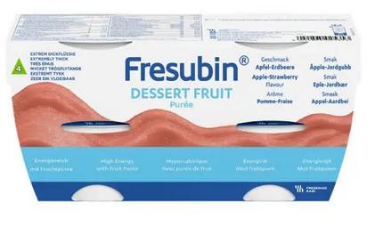 FRESUBIN DESSERT FRUIT EPLE/JORDBÆR 4 STK
