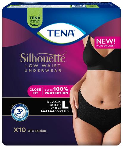TENA Silhouette Pants Plus Lavt liv Sort L