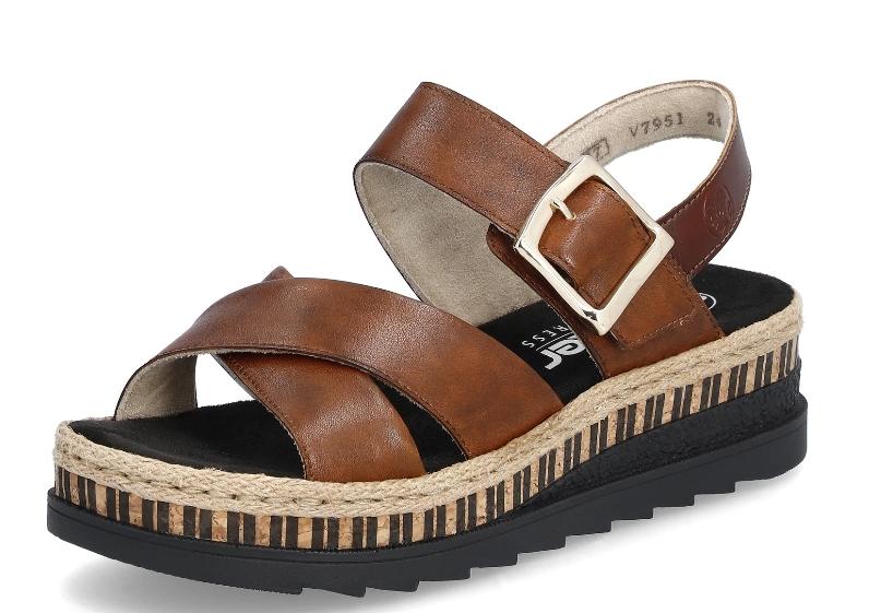 RIEKER Sandal Dame Brun