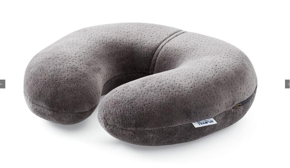 TEMPUR REISENAKKESTØTTE GRÅ VELOUR