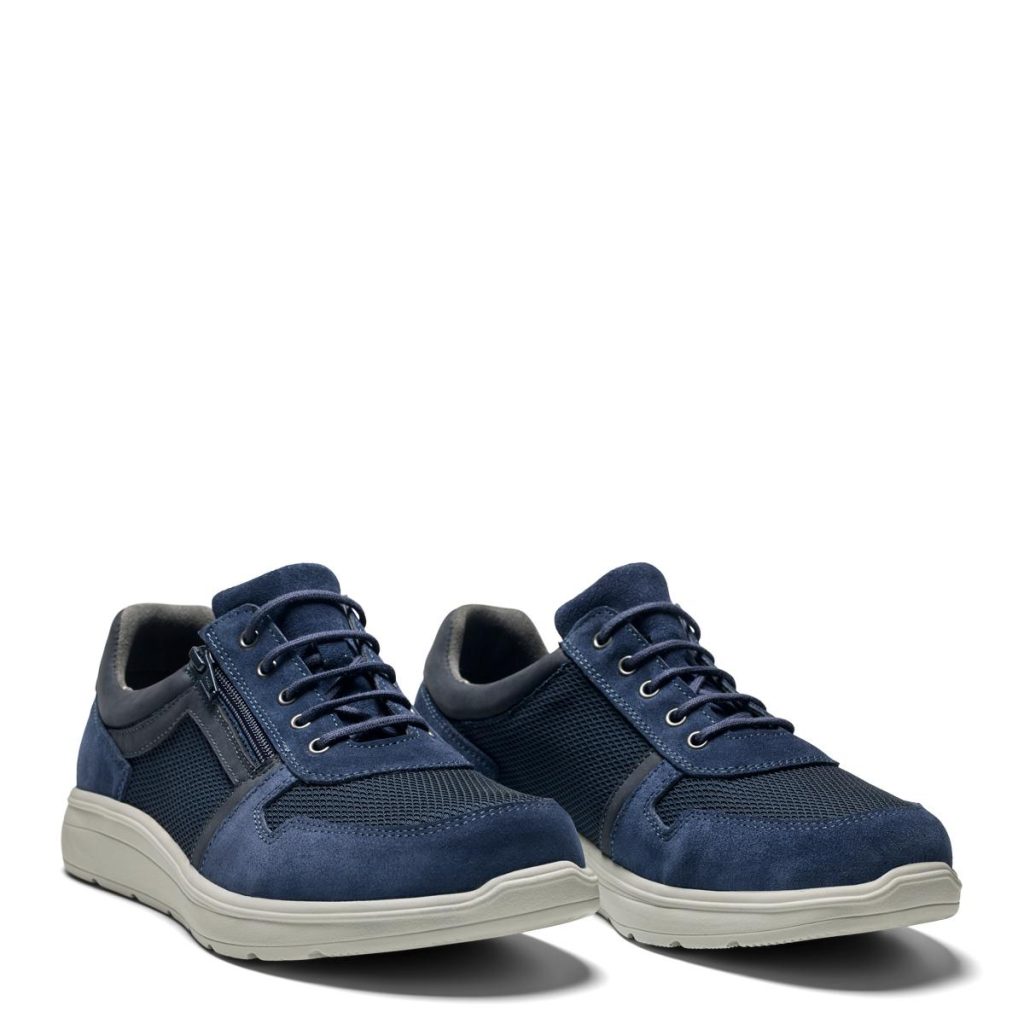 New Feet w/lace and zipper Mesh Blue