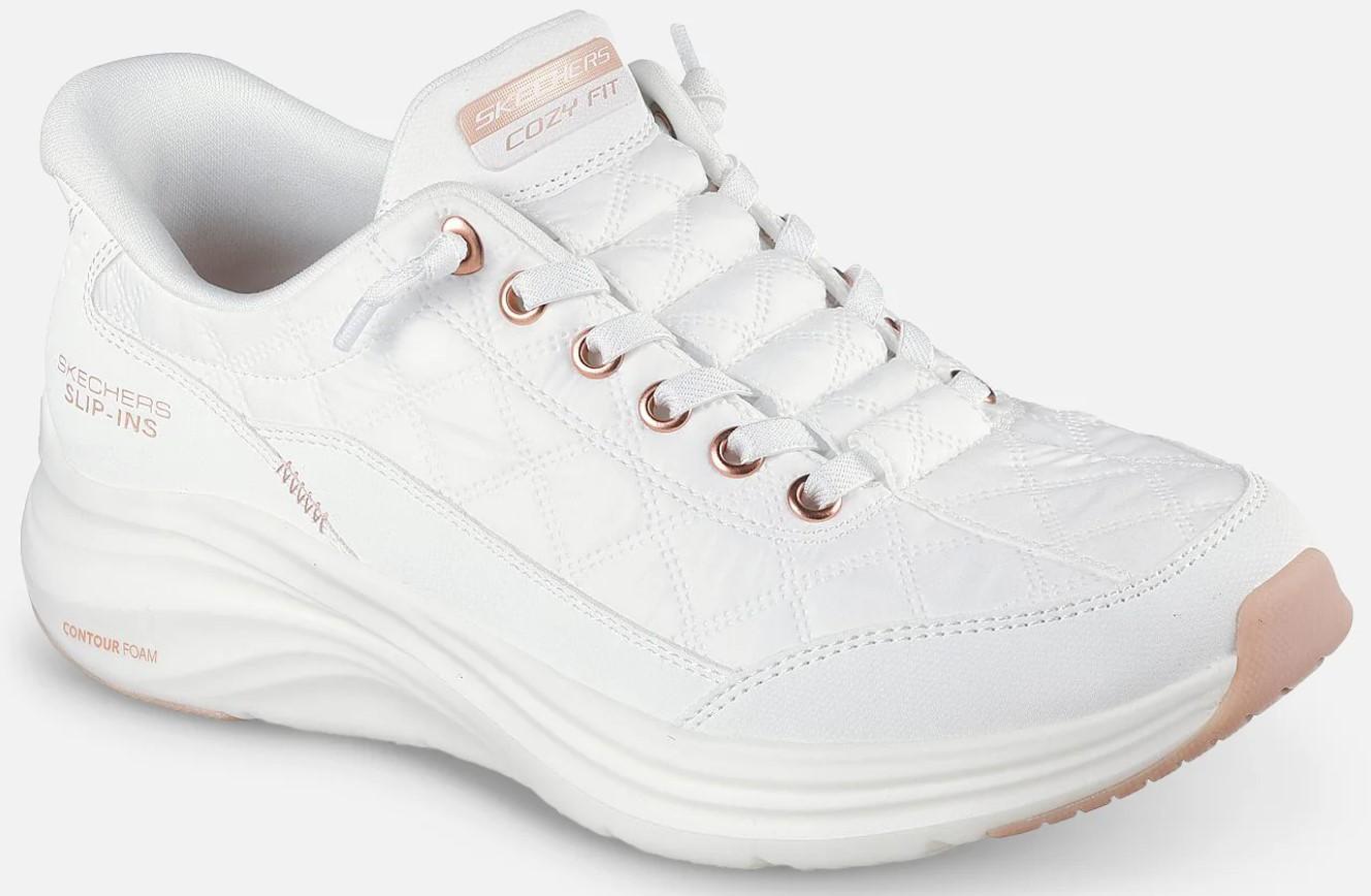 Skechers Contour Foam - Golden Hour Sneakers Hvit Cozy Fit