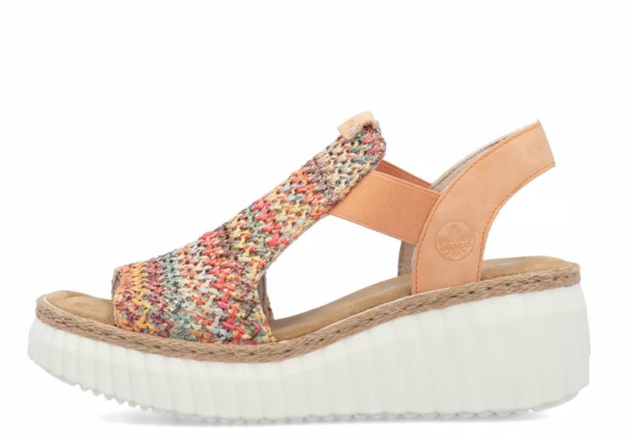 RIEKER Sandal Multi Elastisk Brun