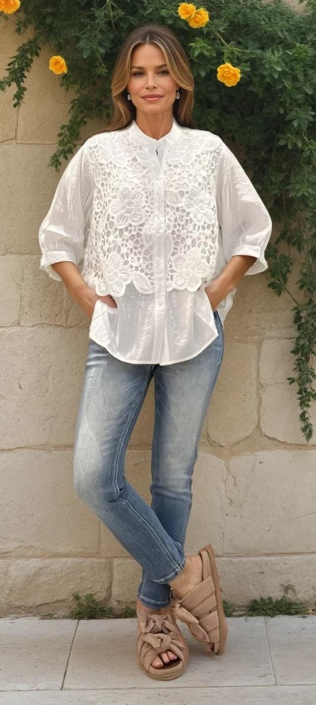 Marc Lauge Lace Shirt