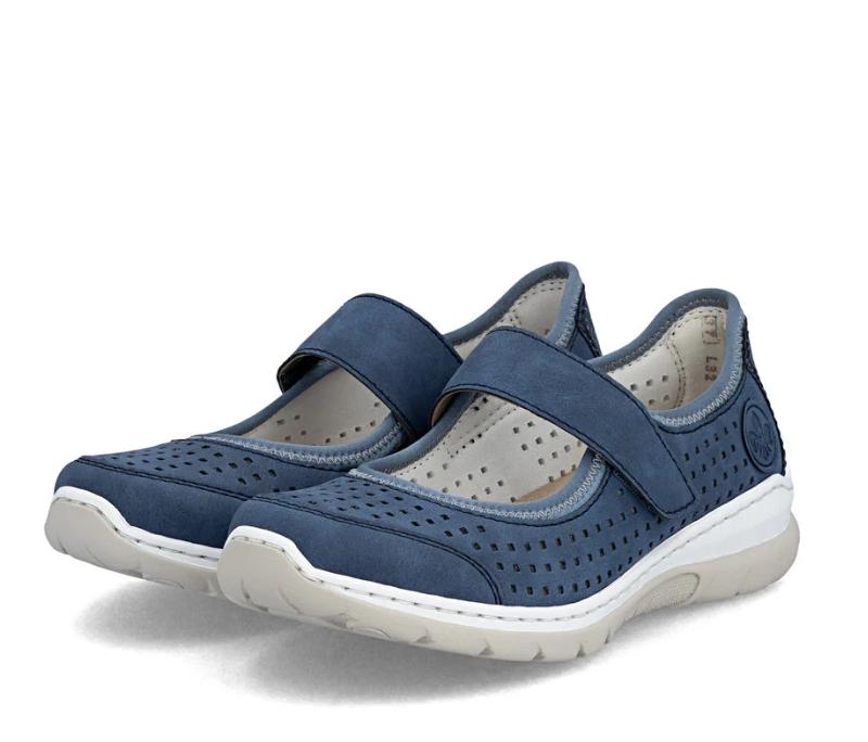 Rieker Ballerina with/strap blue