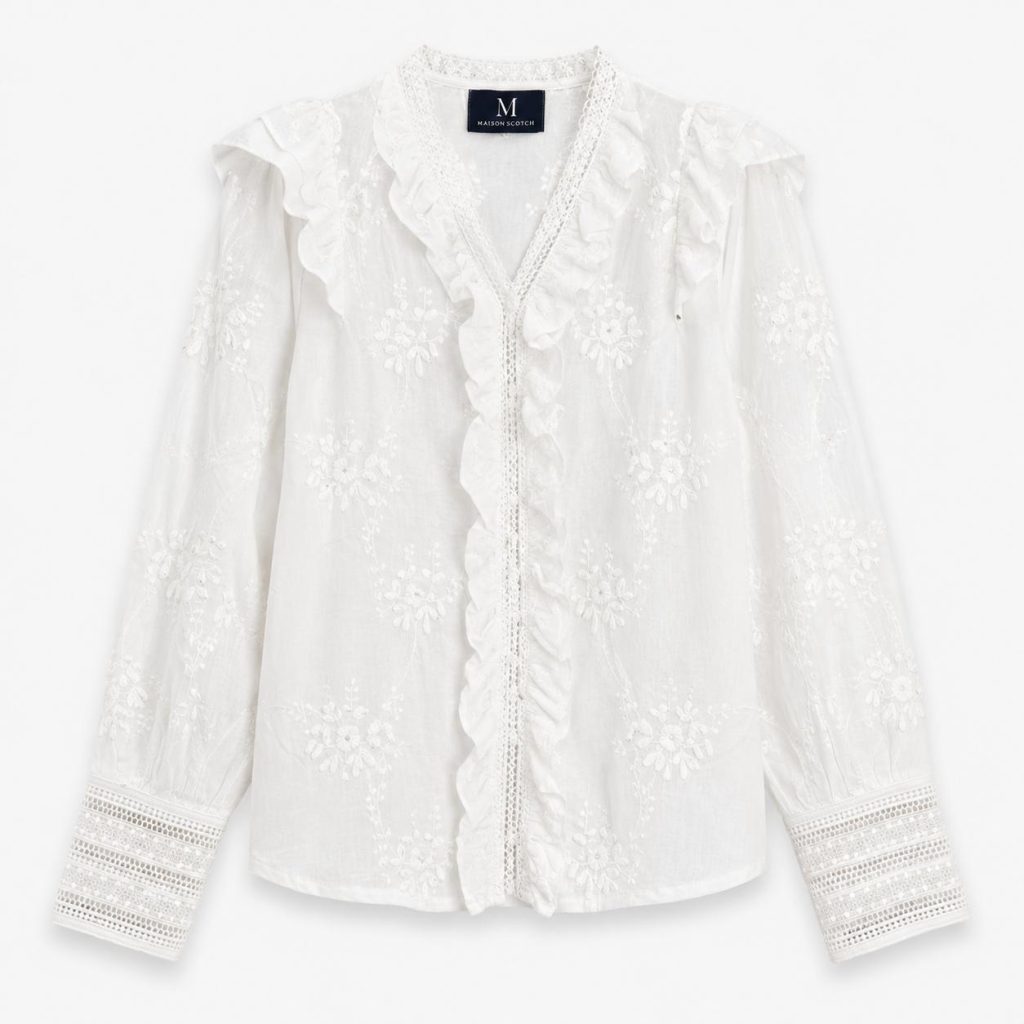 Marc Lauge Flower Emb Blouse