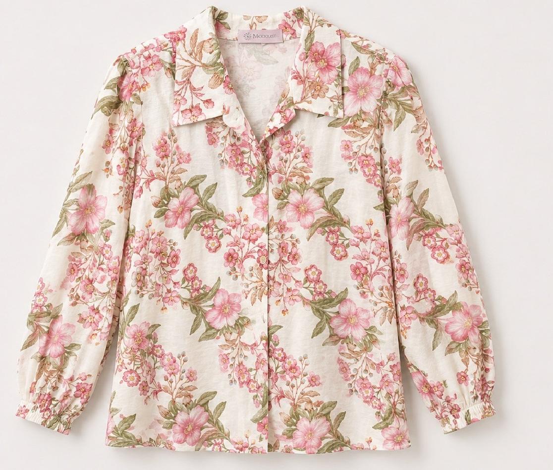 MoonDust Rose Crepe Shirt Rose