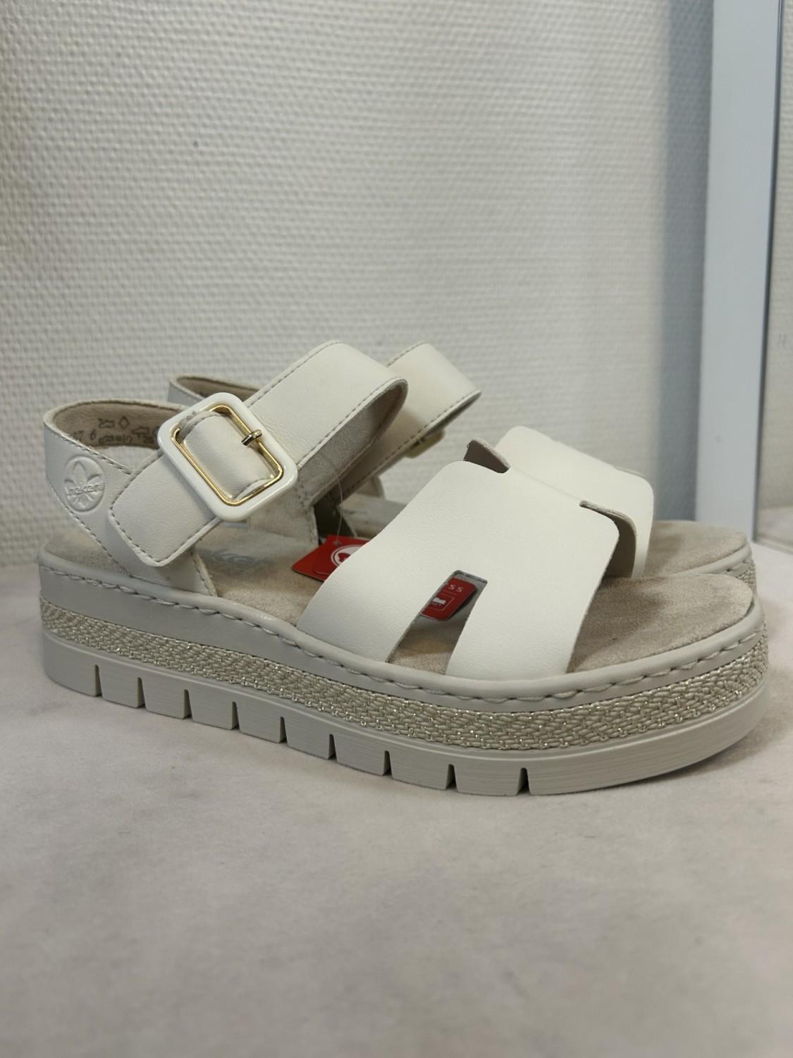 Rieker Sandal m/borrelås beige