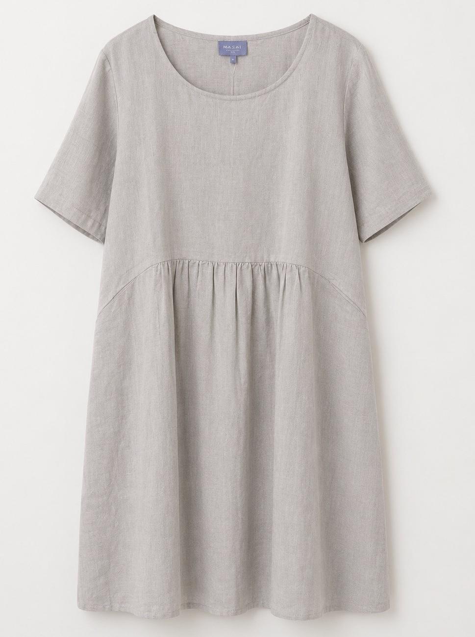 Marc Lauge Ana Cot/Lin Dress Fango