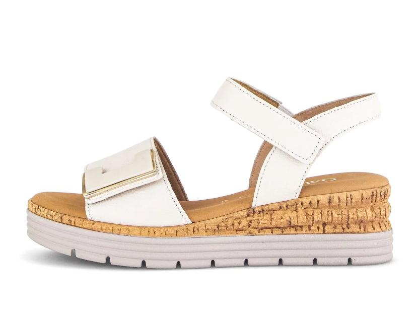 Gabor Platåsandaler Creme Uni + Gold