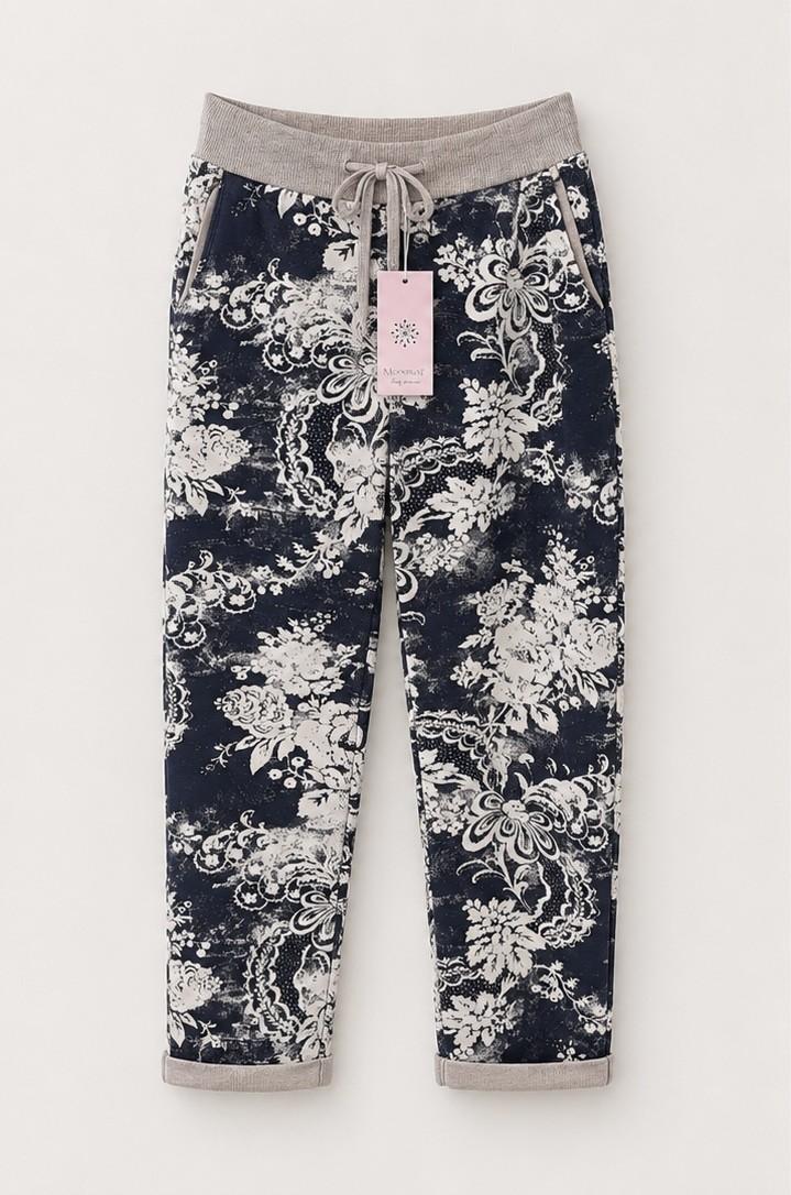 Moon Dust Magic Print Pant Navy