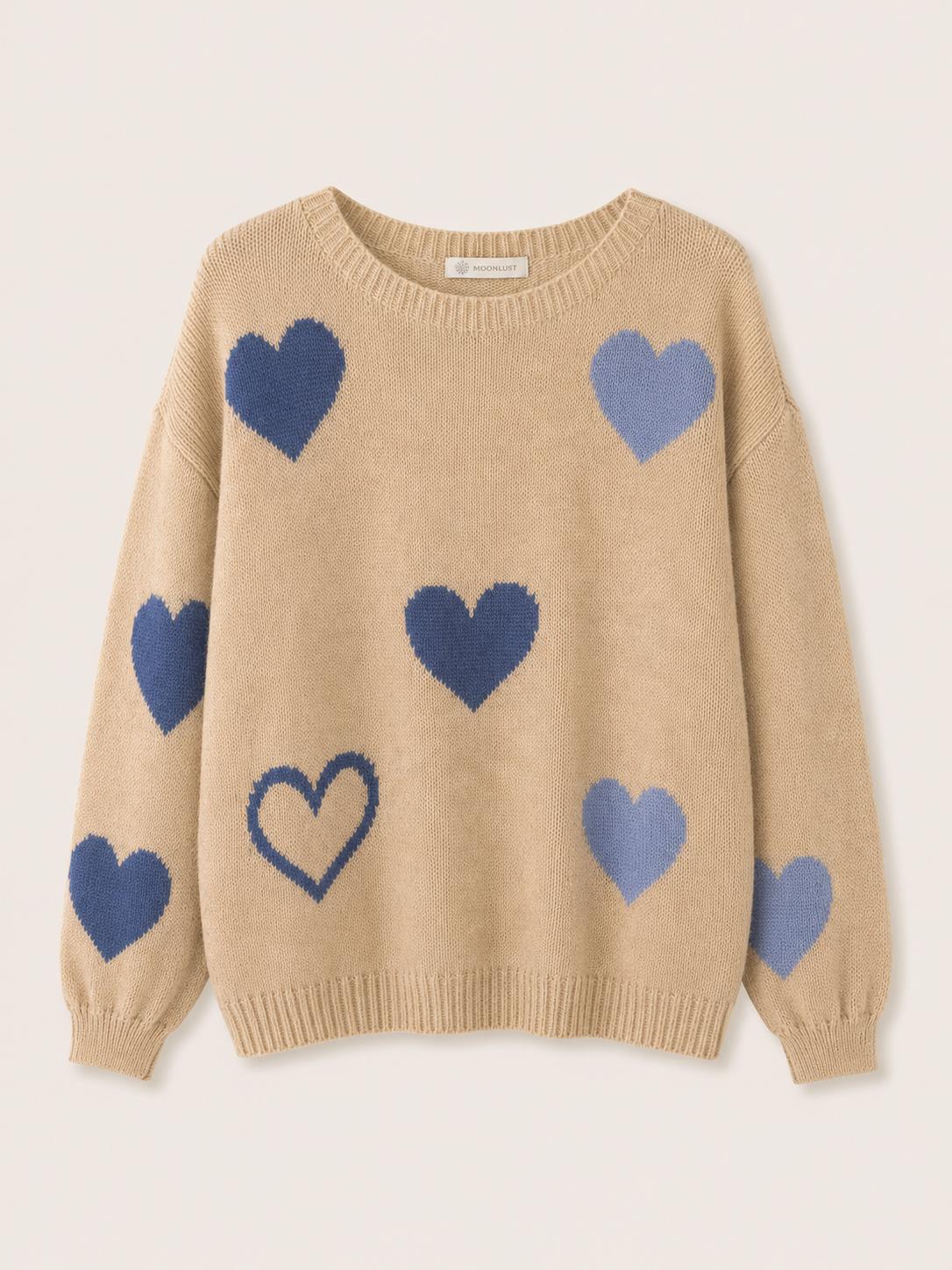 Marc Lauge Heart Knit Sand